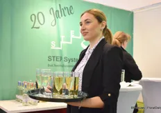 20th anniversary of Step Systems being celebrated in style, with champagne.